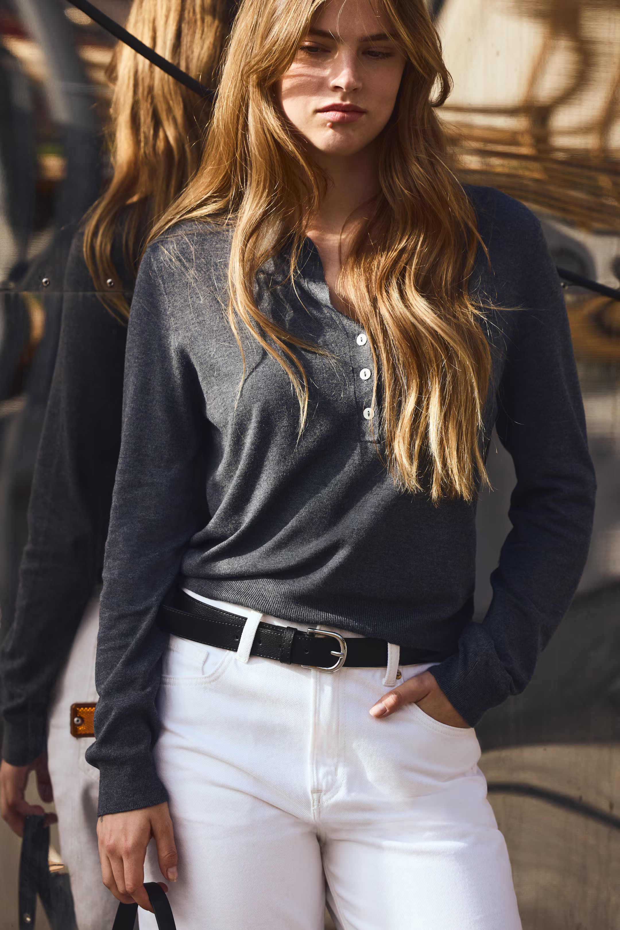 Long-Sleeved Polo Shirt | H&M (US + CA)