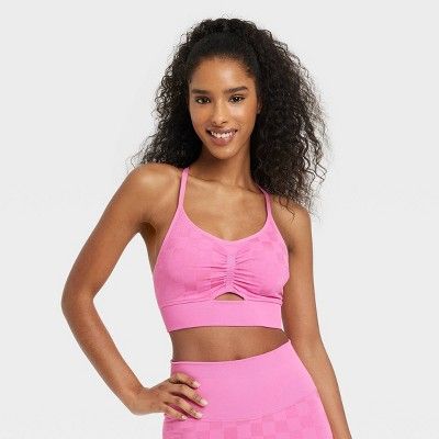 Women's Jacquard Seamless Longline Bra - JoyLab™ | Target