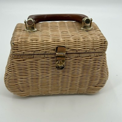 Vintage Magid Wicker Woven Basket Handbag Purse Boho Beach Resort Vacation  | eBay | eBay US