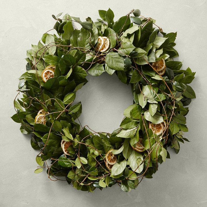 Lemon Drop Live Wreath, 24" | Williams-Sonoma