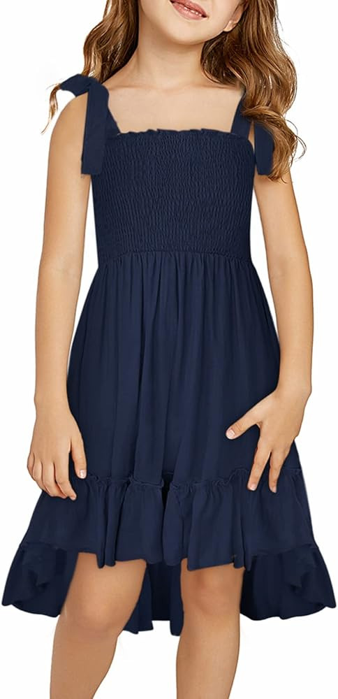 blibean Girls Sundress Strap Dress Size 4-13 Years Old | Amazon (US)