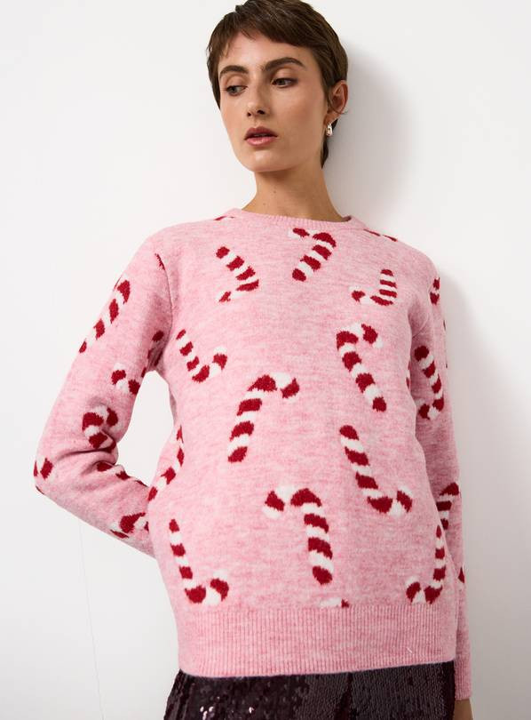 Matching Family Women's Christmas Candy Cane Crew Neck Jumper 18 | Tu Clothing