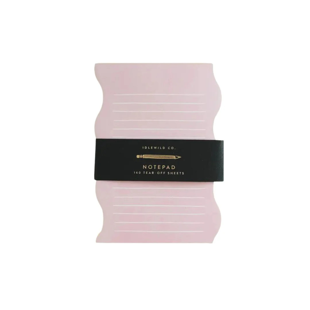 Pink + Yellow Wavy Notepad | Pink Antlers