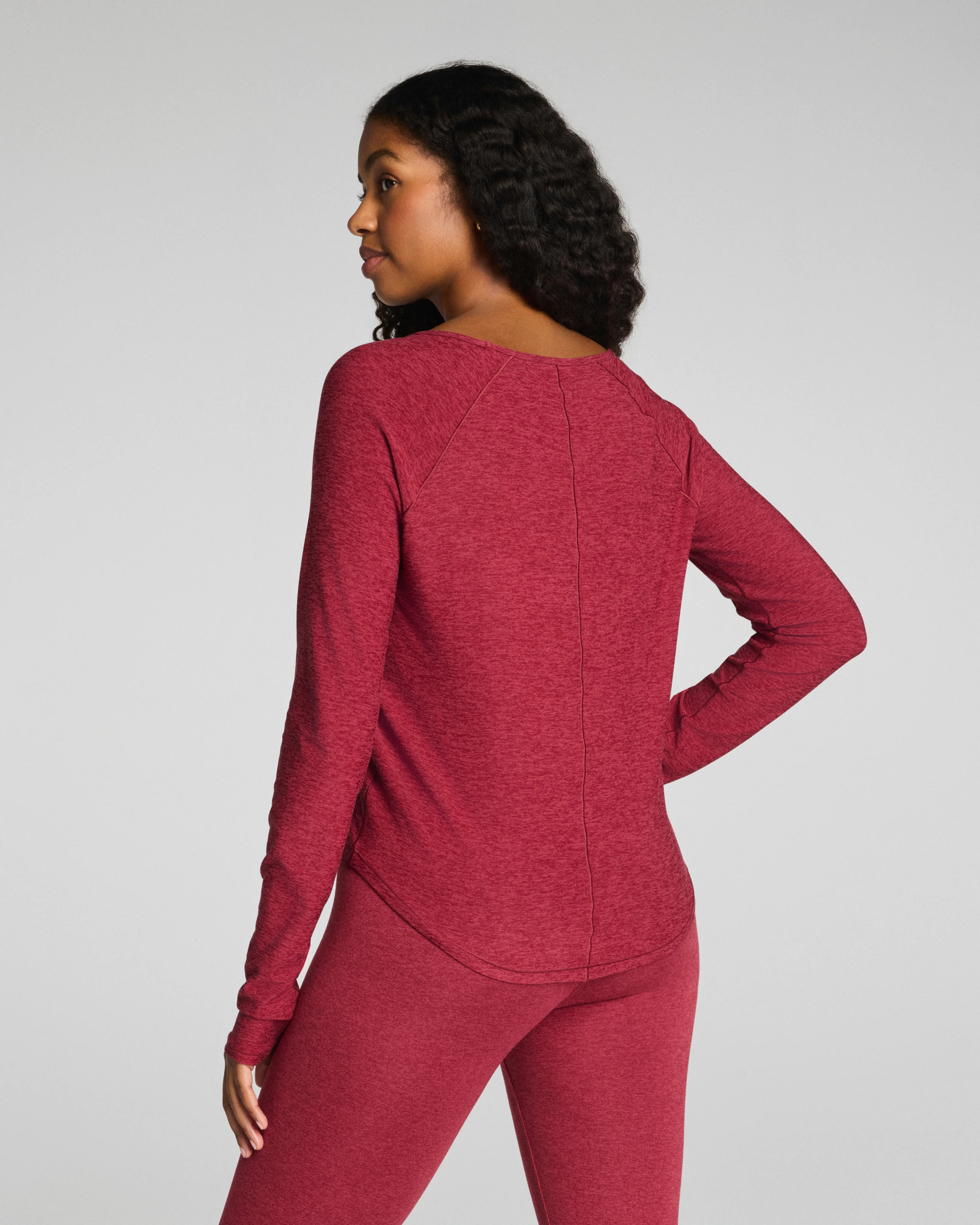 SoftStretch Long Sleeve V-Neck Top Smoothing & Stretch | SPANX | Spanx