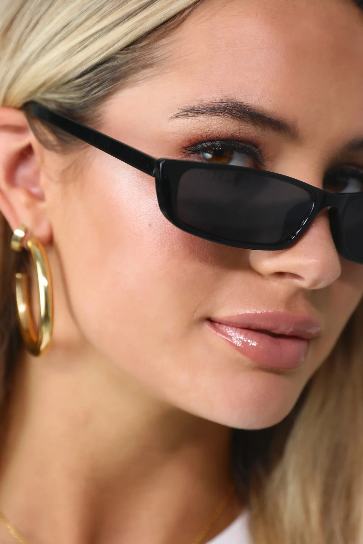 THE CARRIE THIN BLACK SUNGLASSES | Kittenish