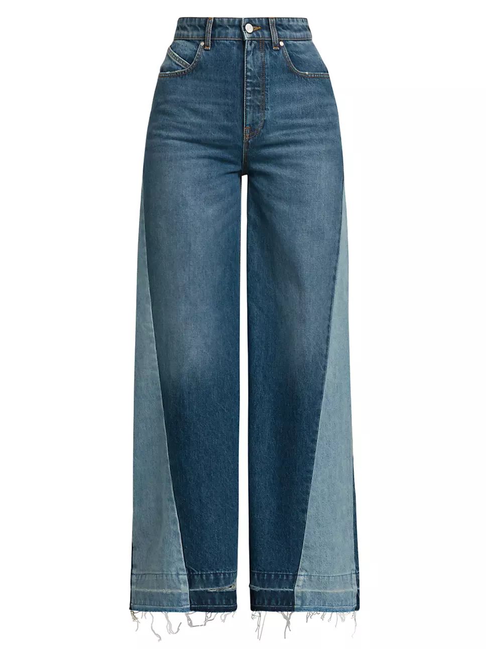 Two-Tone Wide-Leg Raver Jeans | Saks Fifth Avenue