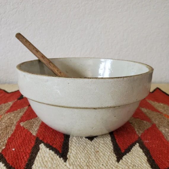 Vintage Stoneware Mixing Bowl | Etsy (US)