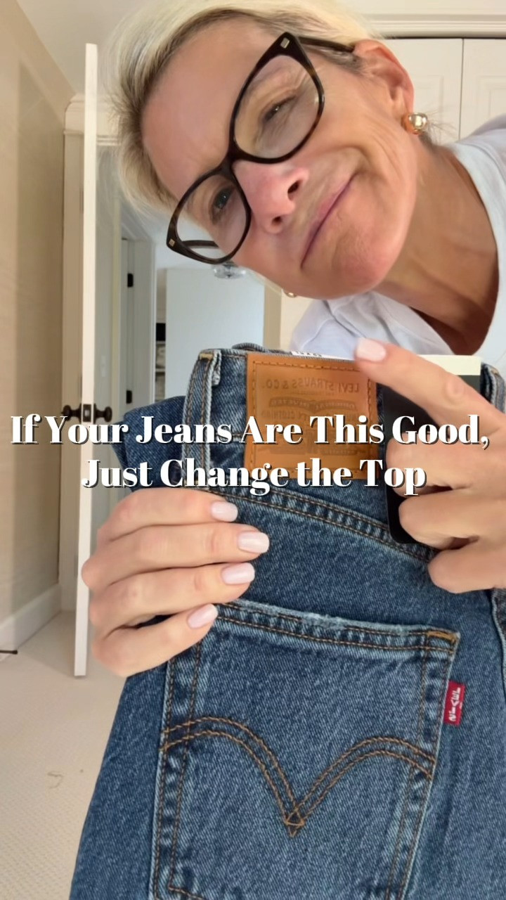If your jeans are this good, just change the top. I love having one flattering pair I can build completely different outfits around — a cozy cardigan one day, a soft blue sweater the next. Same jeans, same little leopard shoes, totally different feel. 

 #LTKgrwm #LTKootd