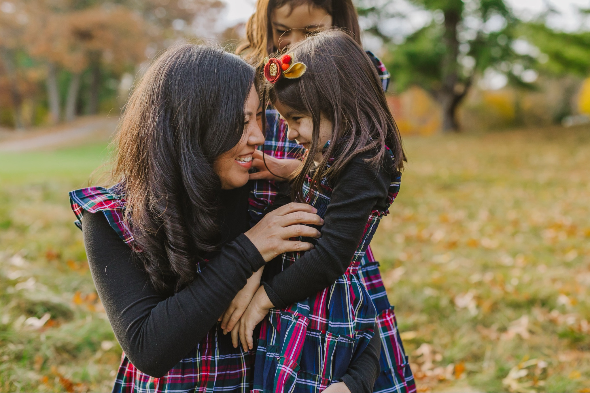 Another good pattern for holiday and fall family photos is tartan! Few years ago, me and girls were matching tartan dresses from Hill House Home. They bring Tartan every season!

#LTKkids #LTKHoliday #LTKfamily