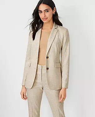The Greenwich Blazer in Houndstooth | Ann Taylor (US)