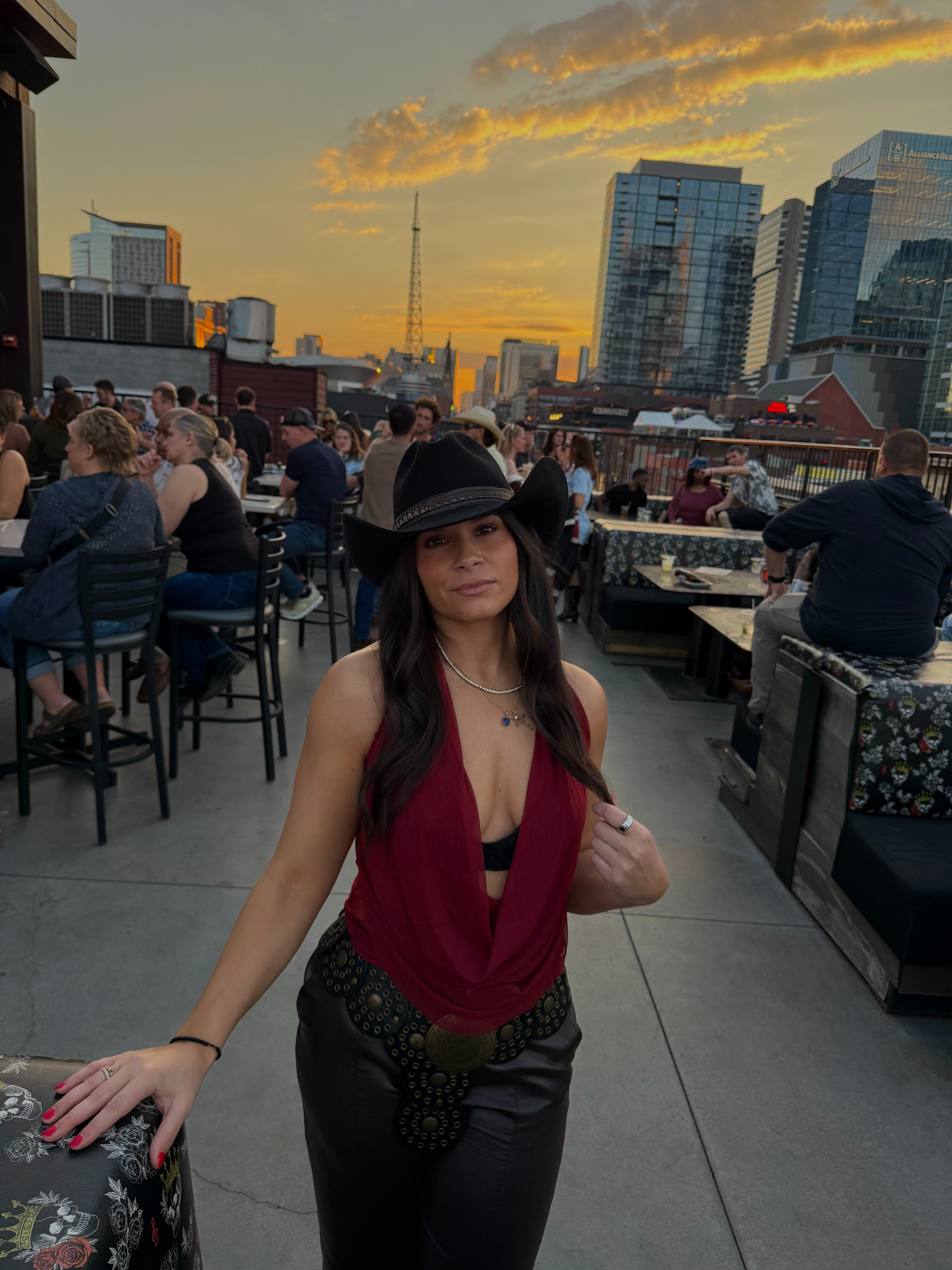 nashville rooftop season🤠 hat is custom from kemo sabe 

 #LTKFestival #LTKdayinmylife #LTKootd