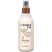 Oliology Coconut Oil 10-in-1 Multipurpose Spray - Leave in Treatment for All Hair Types | Detangles, | Amazon (US)