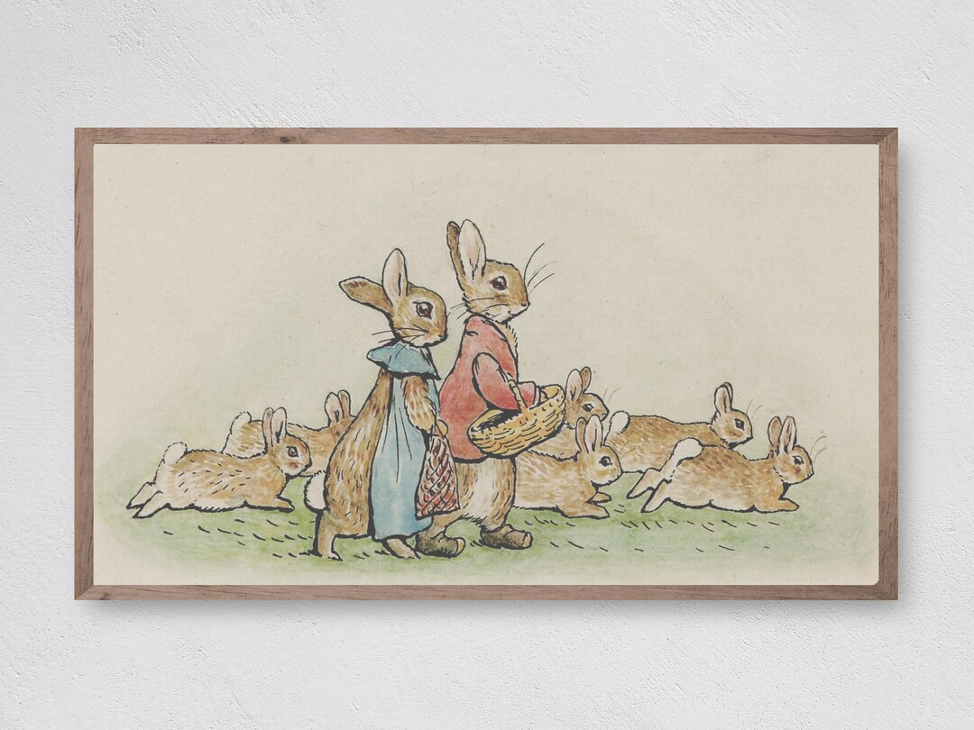 Samsung Frame TV Art Easter, Vintage Easter Bunnies, Instant Download, Spring, Easter, Frame TV A... | Etsy (US)