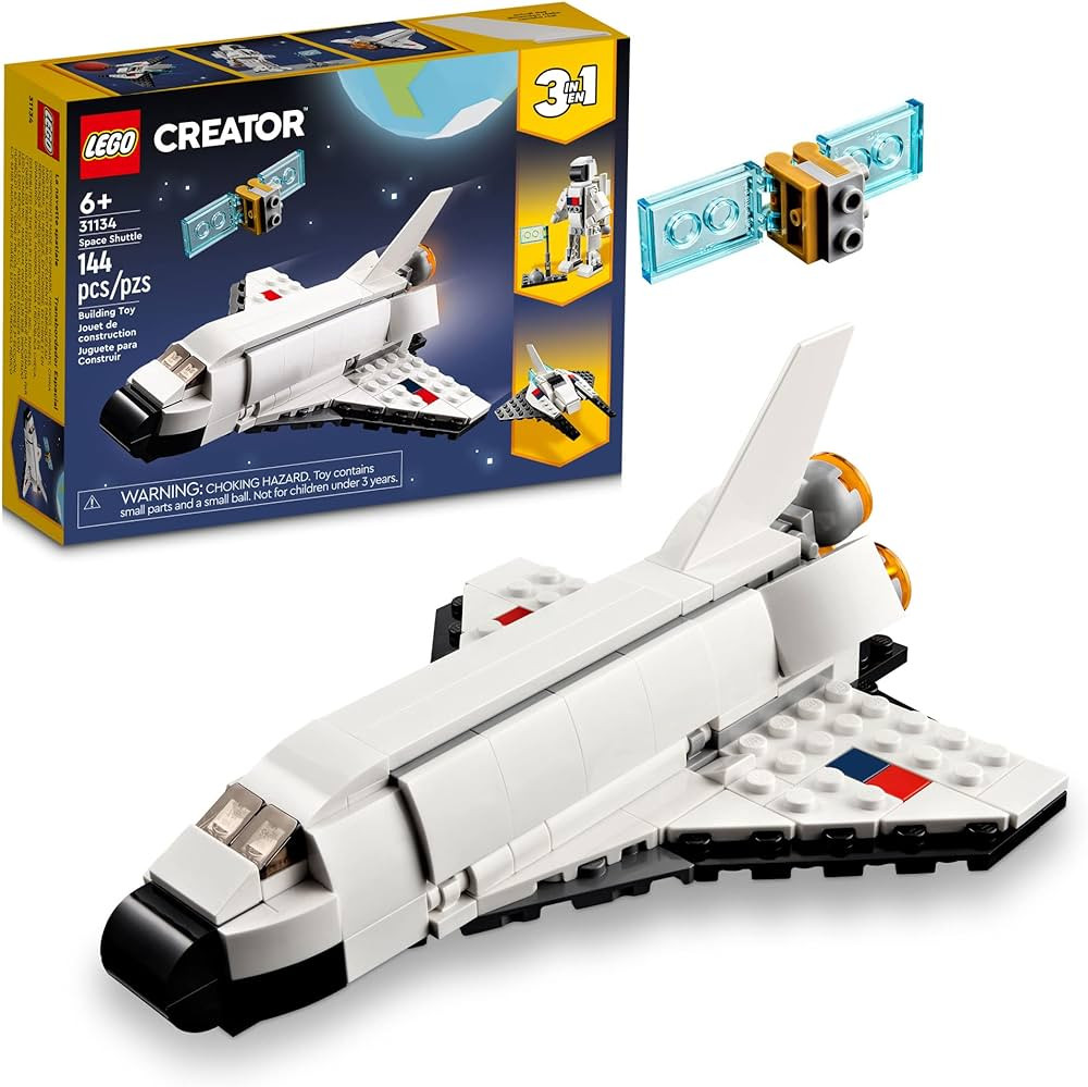LEGO Creator 3 in 1 Space Shuttle Toys - Space Toys Building Set for Boys & Girls, Ages 6+ - Option to Build 2 Spaceships or Astronaut - Educational Gift for Kids Birthday & Holidays - 31134 | Amazon (US)