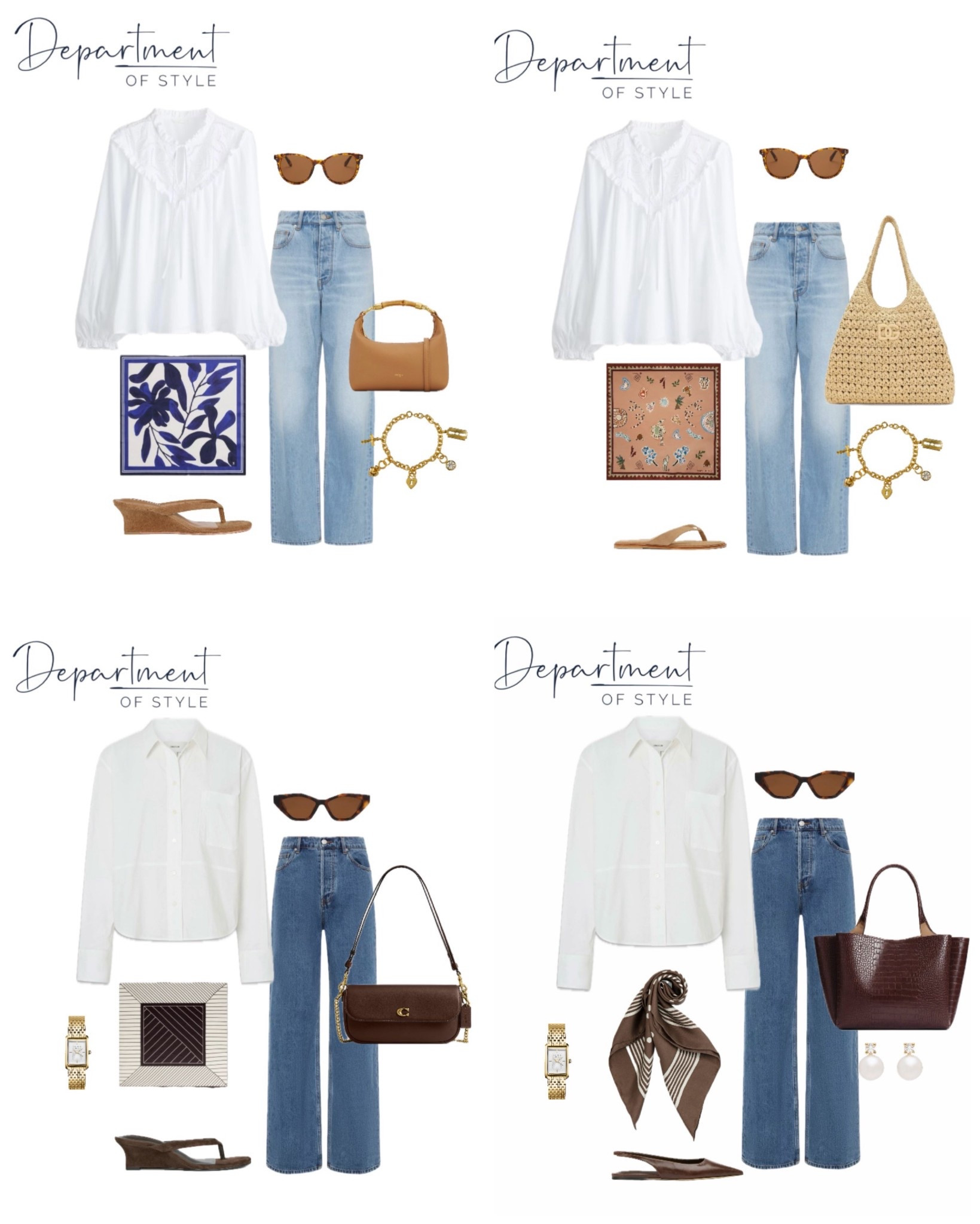 White shirt + jeans + Scarf

Your choice of Romantic Boho Style, or Classic Minimalist 💙