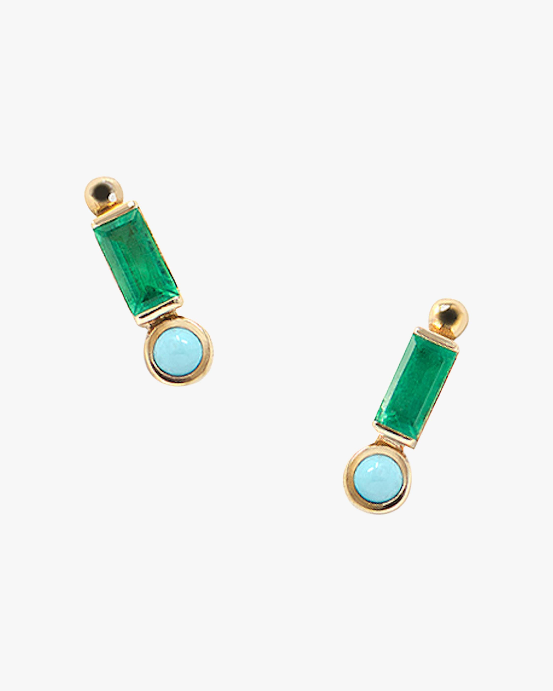 Cléo Baguette Stud Earrings | Olivela