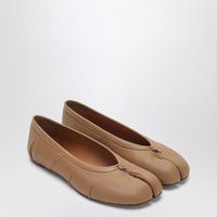 Maison Margiela Tabi New Beige Leather Ballet Flats | Balardi (US & Canada)