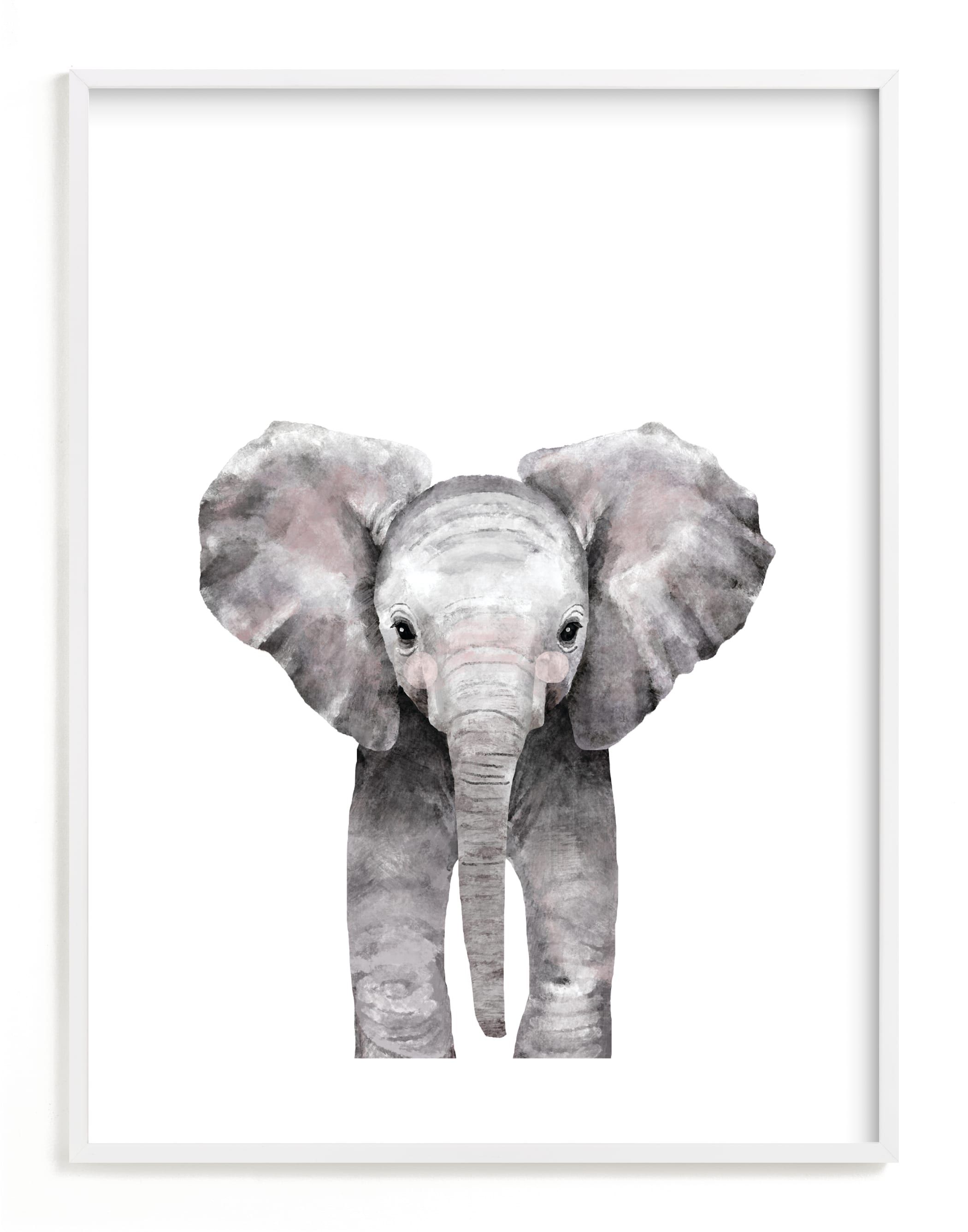"Baby Animal Elephant" - Kids Open Edition Non-custom Art Print by Cass Loh. | Minted