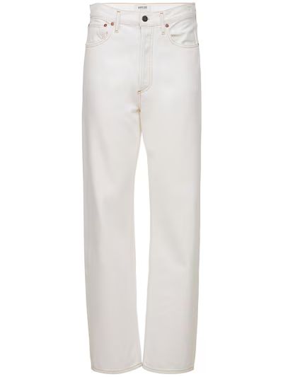 Agolde - 90's pinch waist straight cotton jeans - White | Luisaviaroma | Luisaviaroma