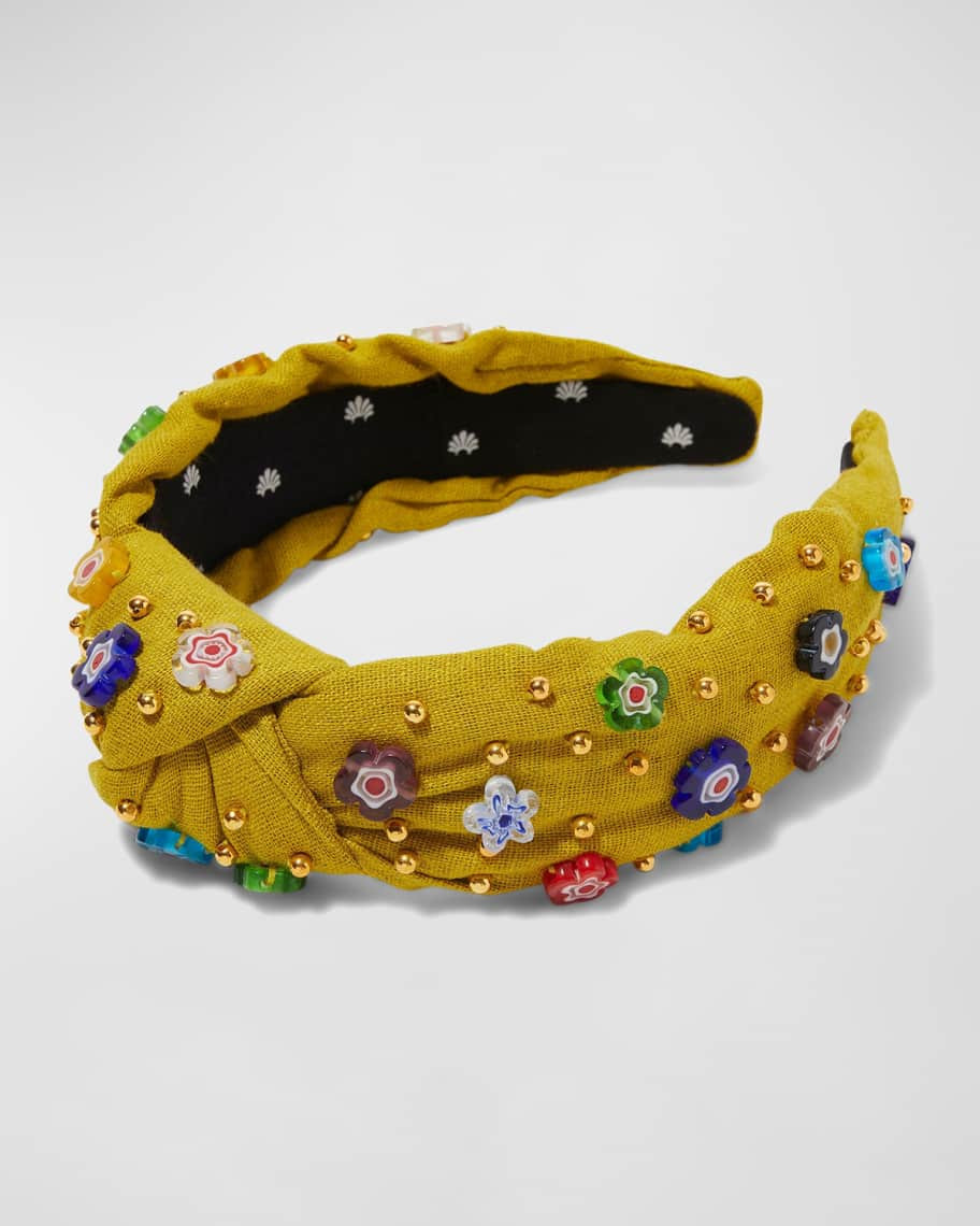 Lele Sadoughi Margherita Studded Flower Headband | Neiman Marcus