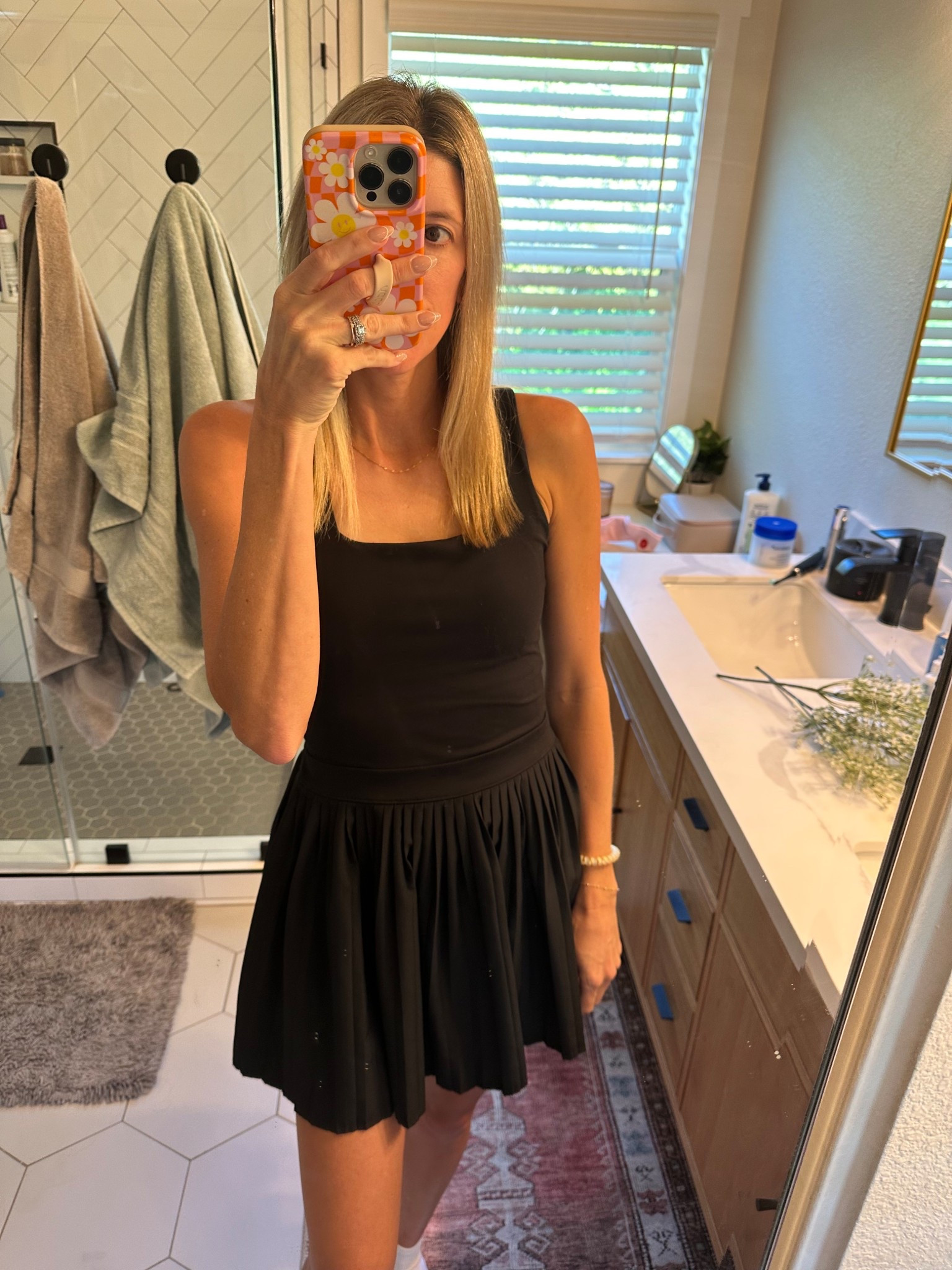 Black tennis dress from target! Currently on sale. So comfy, runs true to size  

#LTKfitnessgoals #LTKgrwm #LTKootd