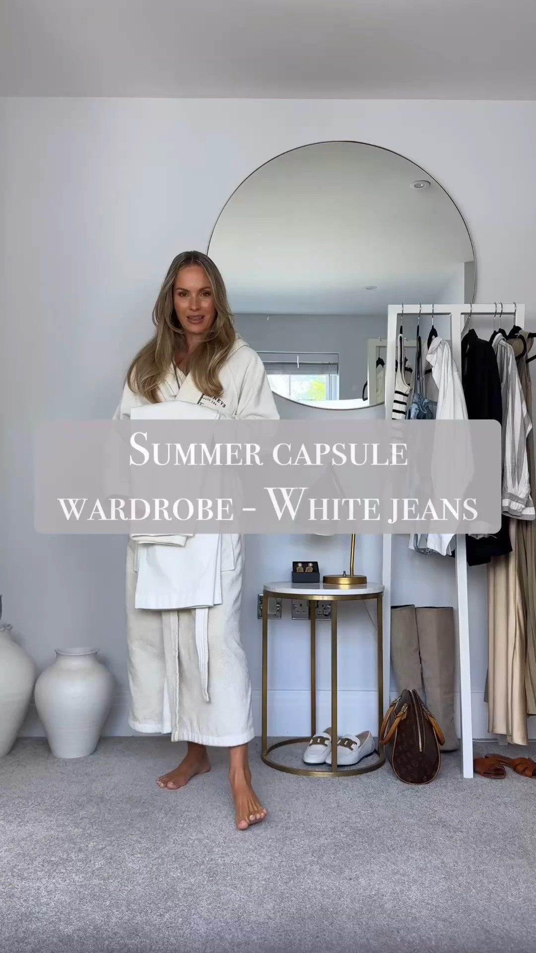 White jeans - the eternal summer staple in my capsule wardrobe.

Do you prefer look 1, 2 or 3? 

Very elegant, not too hard to style but definitely needs to be paired with a sense of daring 🍷 ☕️ 🫟 

I love this high waisted wide legged style as it’s a lot more forgiving than some of the other versions of white jeans. 

🤍You can find the items I’m wearing in my link in bio, or just comment “link” and I will DM the links to you 🤍

If you feel overwhelmed by your wardrobe and want clarity on your personal style, do the 7 Day Wardrobe Reset - I will show you step by step how to clear out, help you understand what you actually like, identify what’s missing, and figure out what to buy next. 

Just comment “reset” and use the code “FIRST40” for 40% off.

#tessmontgomery #summerwardrobe #wardrobeexpert #whitejeans

#LTKjeans #LTKspring #LTKstyletip
