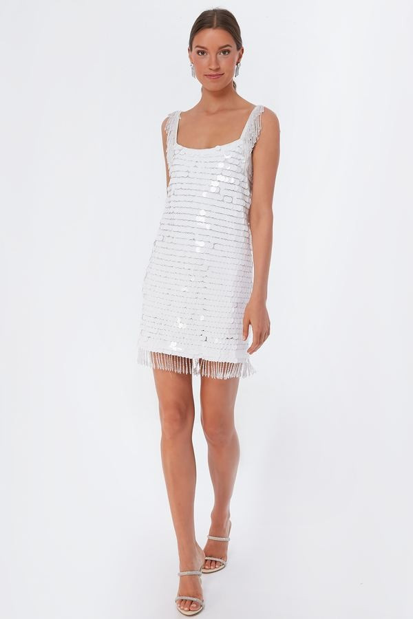 White Paillette Zenovia Dress | Tuckernuck (US)