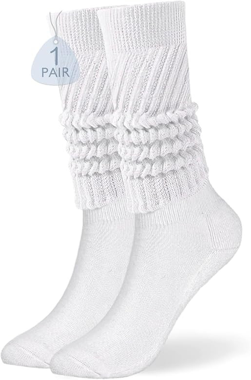 Buauty Women's Slouch Socks, Soft Extra Long Scrunch Knee High Sock fall Winter Knit Slouchy Thig... | Amazon (US)