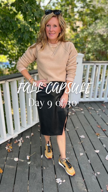 🍂FALL CAPSULE STYLED LOOKS 

Day 9 and another really fun look with that fabulous faux leather midi skirt 🤎🖤

#LTKstyletip #LTKshoecrush #LTKSeasonal