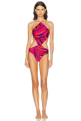 Lycra One Piece Costume Swimsuit | FWRD 