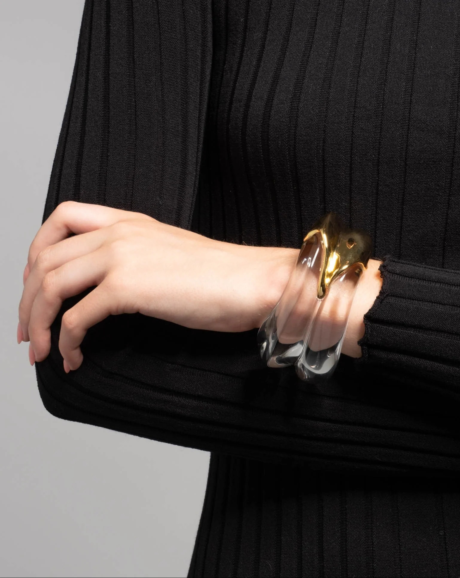 Liquid Lucite Wave Hinged Cuff Bracelet | Alexis Bittar