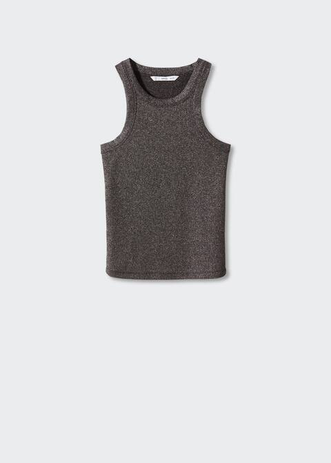 Halter-neck knitted top | MANGO (US)