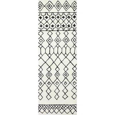Divina Handmade Tufted Wool Ivory/Black Rug Brayden Studio® Rug Size: Runner 2'6" x 8' | Wayfair North America