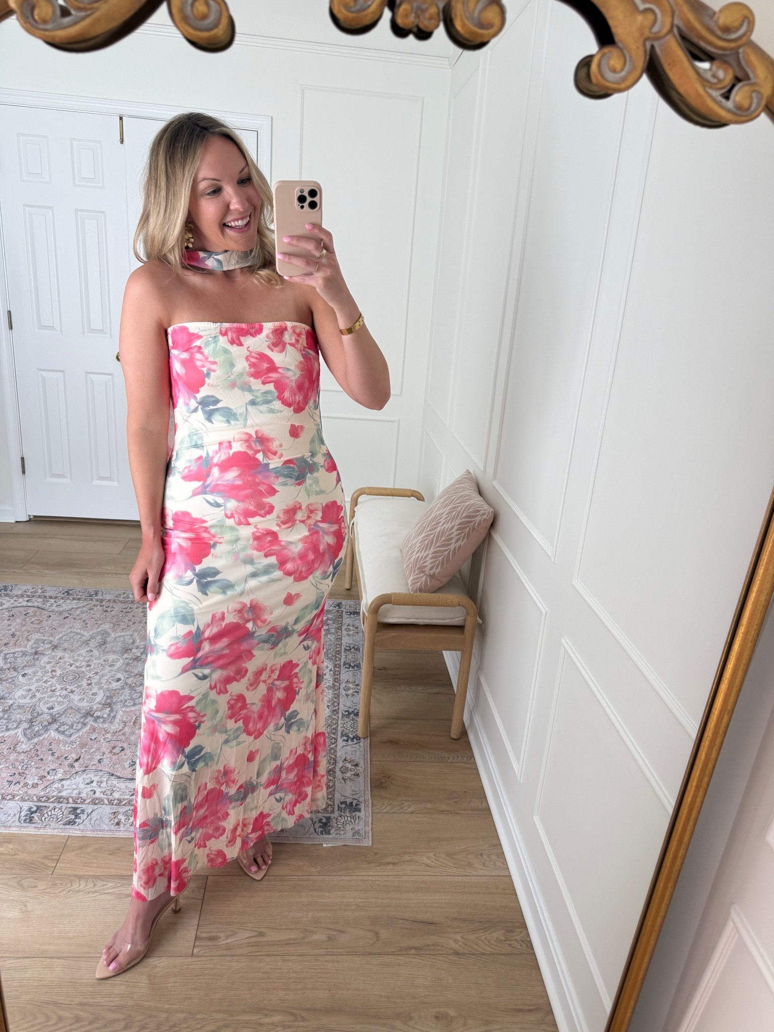 Floral wedding guest dress - wearing a med 

#LTKWedding
