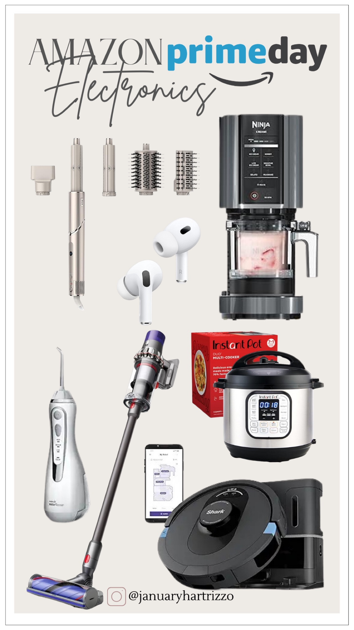 Amazon Prime Day 2024 Home electronics 

Shark flex style air styling tool • Dyson • instant pot • ninja CREAMI • AirPods 

#LTKSaleAlert #LTKHome #LTKFamily