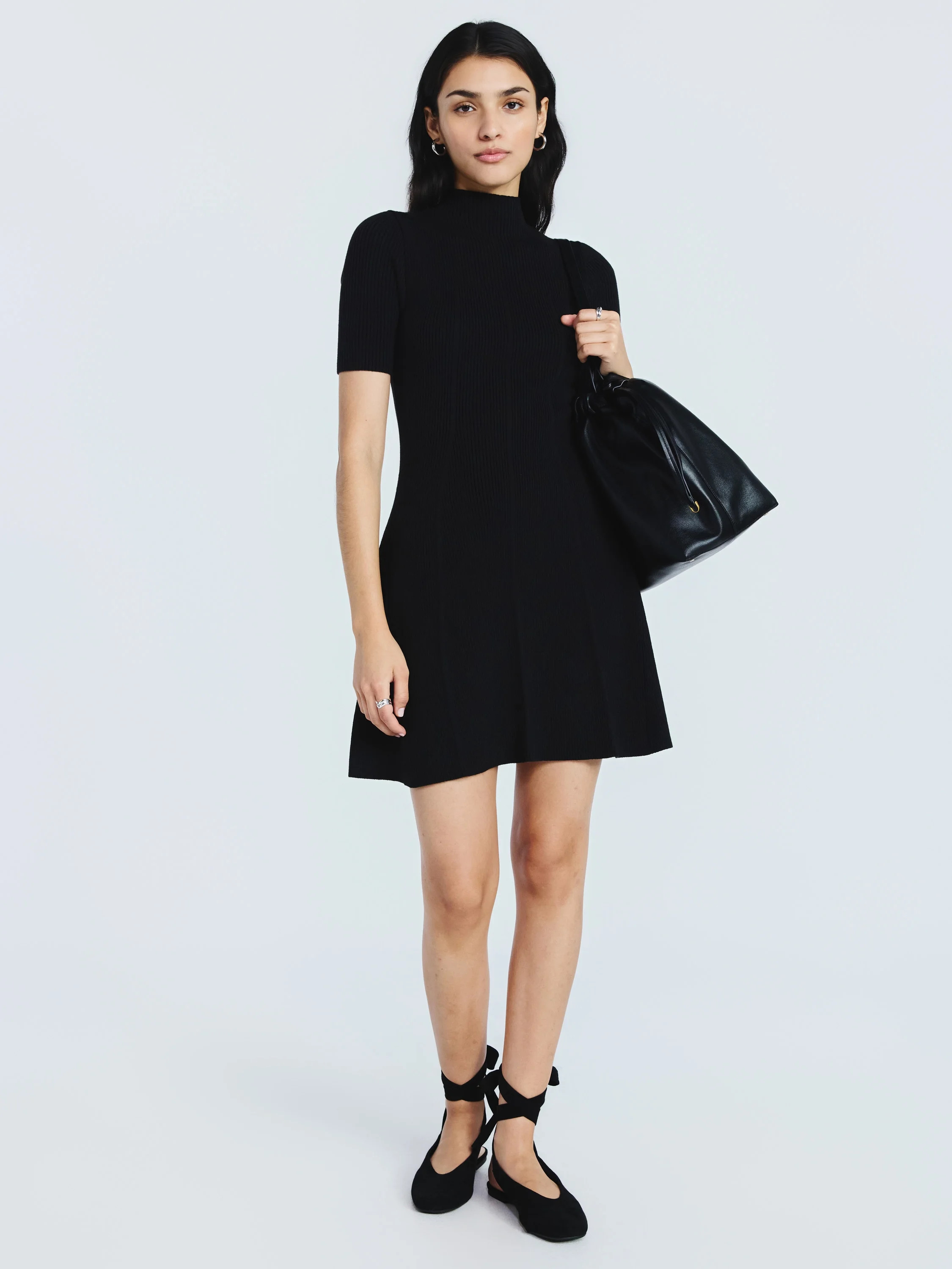 Scoop Women's Mini Sweater Dress with Elbow Length Sleeves, Sizes XS-XXL | Walmart (US)