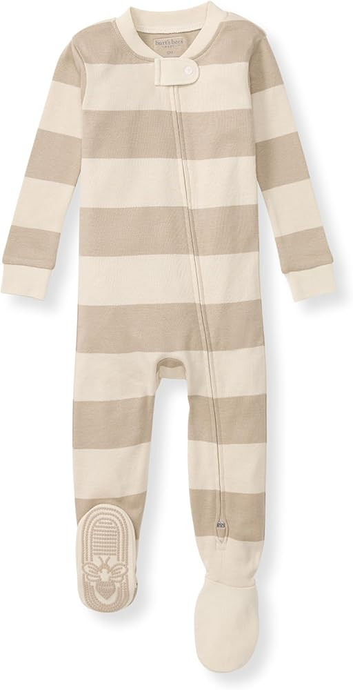 Burt's Bees Baby baby-boys Sleeper Pjs, 100% Organic Cotton, One-piece Footie, Zip Up Jumpsuit, S... | Amazon (US)