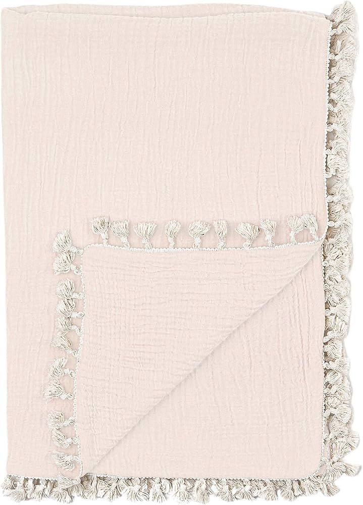 Crane Baby Muslin Swaddle Blanket, Soft Cotton Lightweight Nursery and Stroller Blanket for Baby ... | Amazon (US)