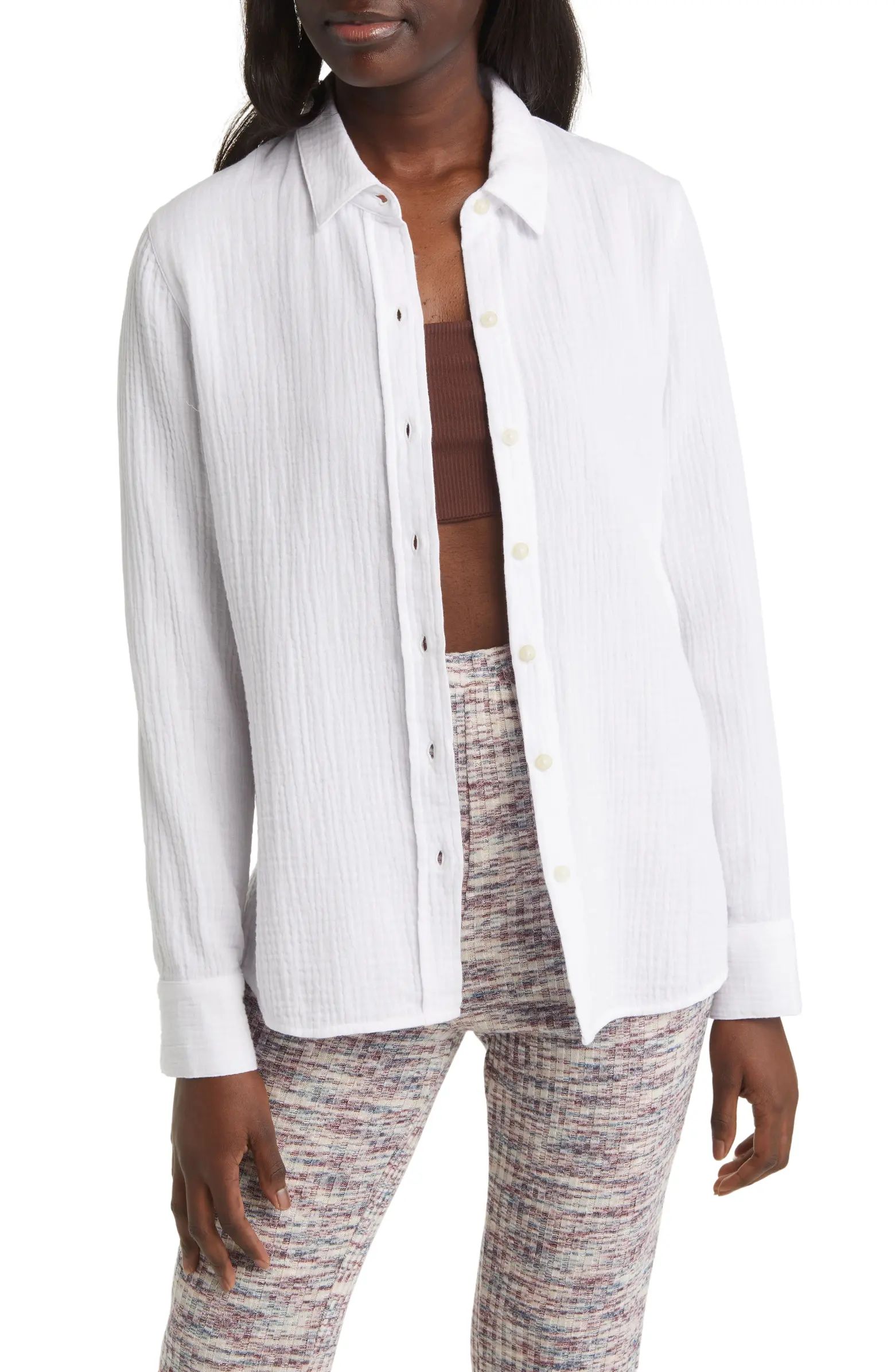 Gauze Button-Up Shirt | Nordstrom