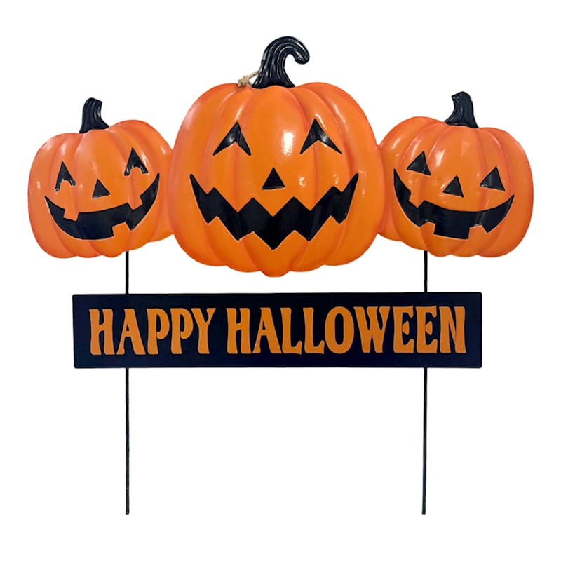Jack-o'-Lantern Yard Stake, 24" | At Home