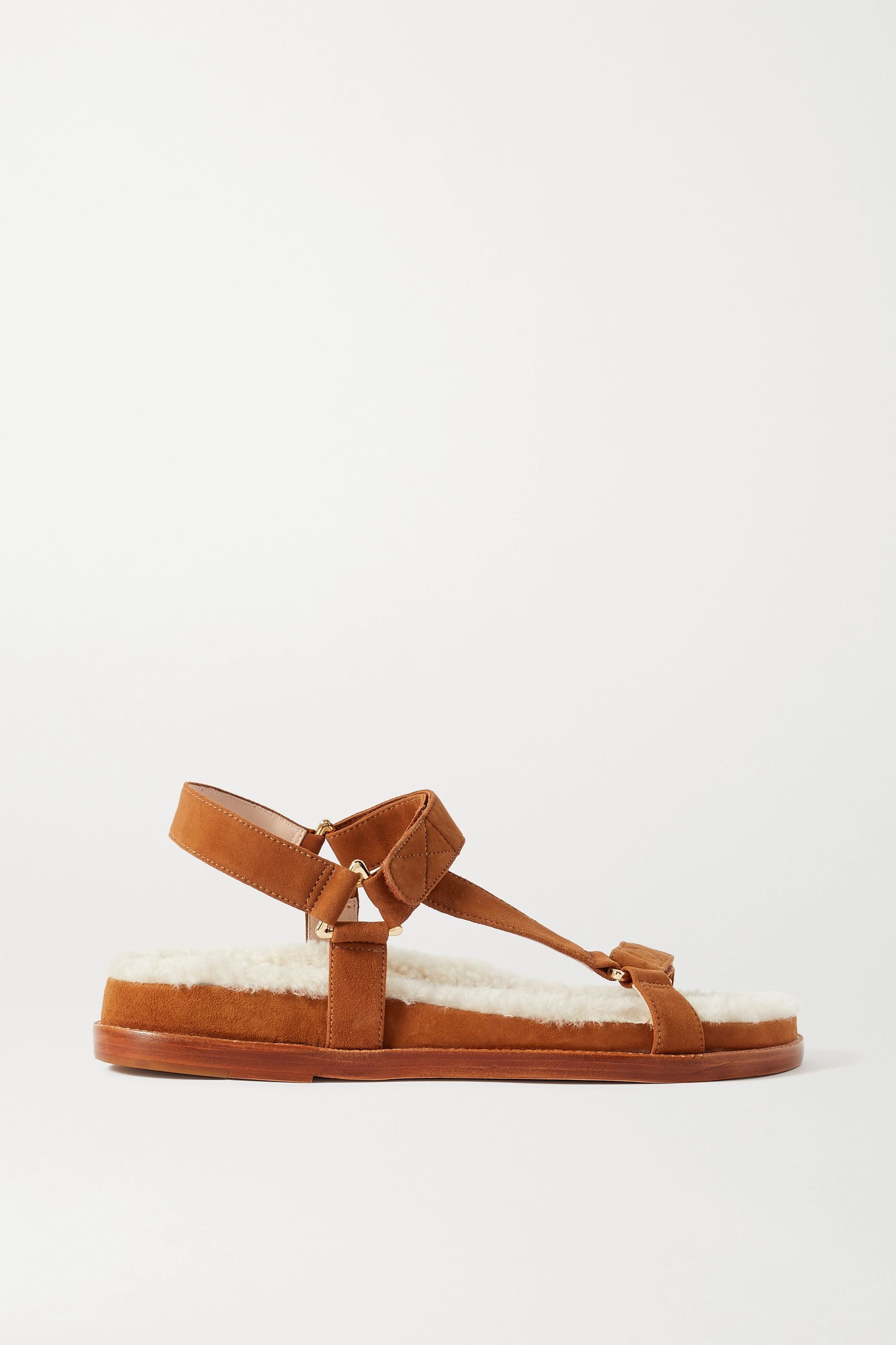 Shearling-lined suede sandals | NET-A-PORTER (US)