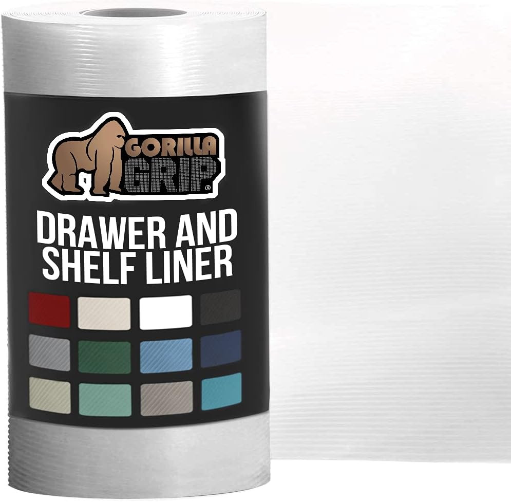 Gorilla Grip Non Adhesive, Waterproof, Durable Ribbed Drawer Liner, 20x20, Easy to Trim, Reusable... | Amazon (US)