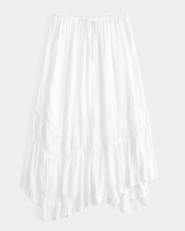 Asymmetrical Hem Maxi Skirt | Hollister (US)