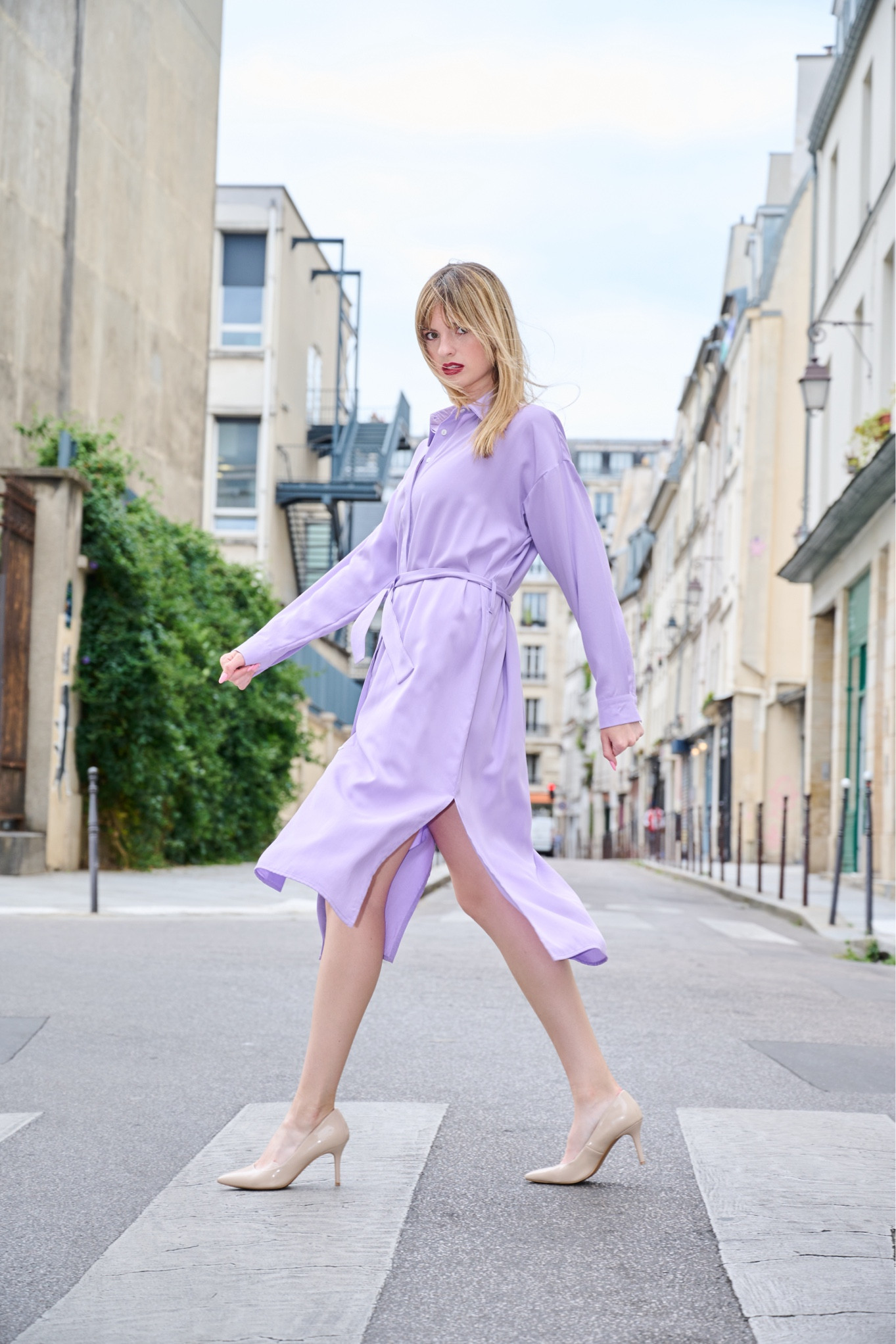 Parisian Fashion. Purple dress. Elegant lady  

#LTKworkwear #LTKstyletip #LTKMostLoved