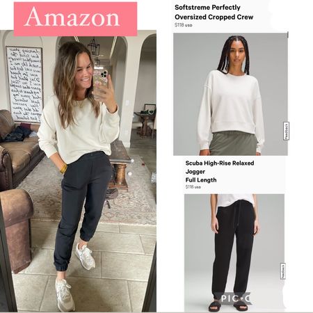 Amazon fit reminds me so much of the scuba but a fraction of the cost, amazing quality and fit ✨ 
.
#amazon #amazonfashion #amazonfinds #founditonamazon #joggers #casualoutfit #casualstyle #loungewear #styleover30 #amazonfinds #amazondeals

#LTKfindsunder50 #LTKCyberWeek #LTKfitness