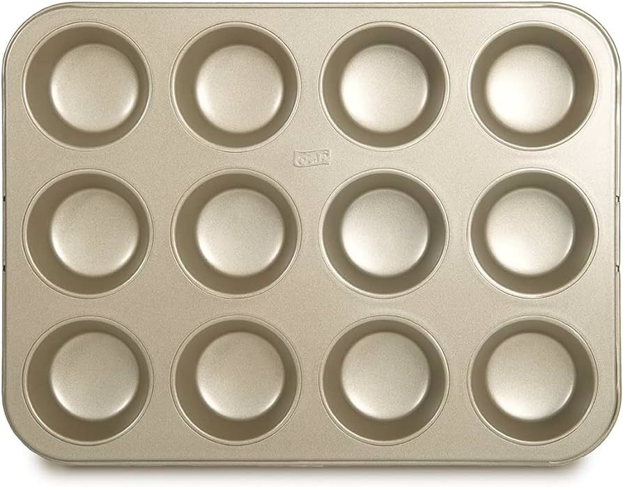 Glad Muffin Pan Nonstick - Heavy Duty Metal Cupcake Tin with Round Baking Cups, 12-Cup | Amazon (US)