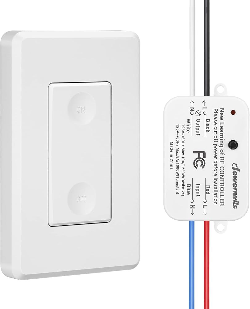 DEWENWILS Wireless Light Switch and Receiver Kit, No in-Wall Wiring Required,Remote Control Wall ... | Amazon (US)