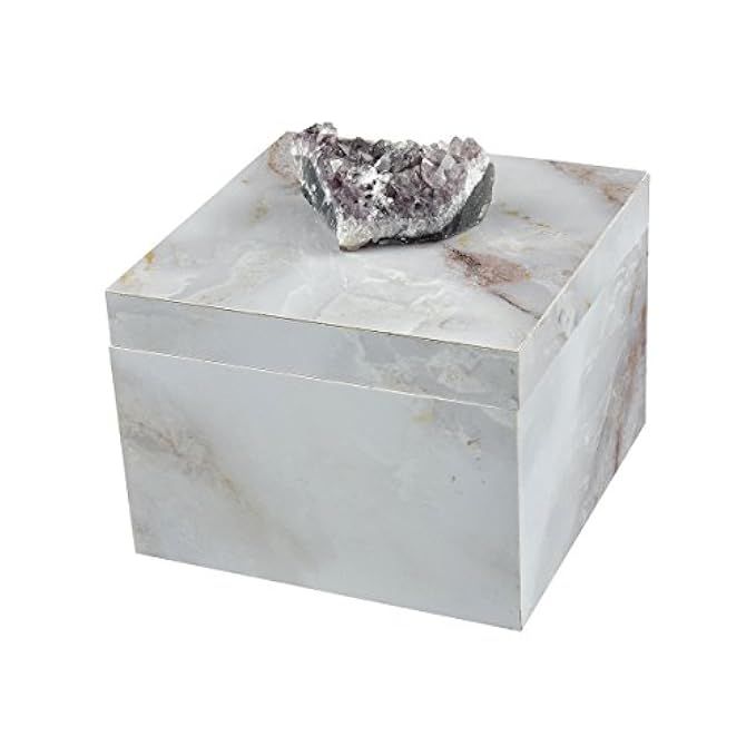 Sterling Industries 387-041 Ekaterina - 5.51" Decorative Box, Grey Marble/Natural Geode Finish | Amazon (US)