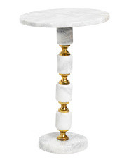 16x24 Solid Marble Metal Table | Furniture & Lighting | Marshalls | Marshalls