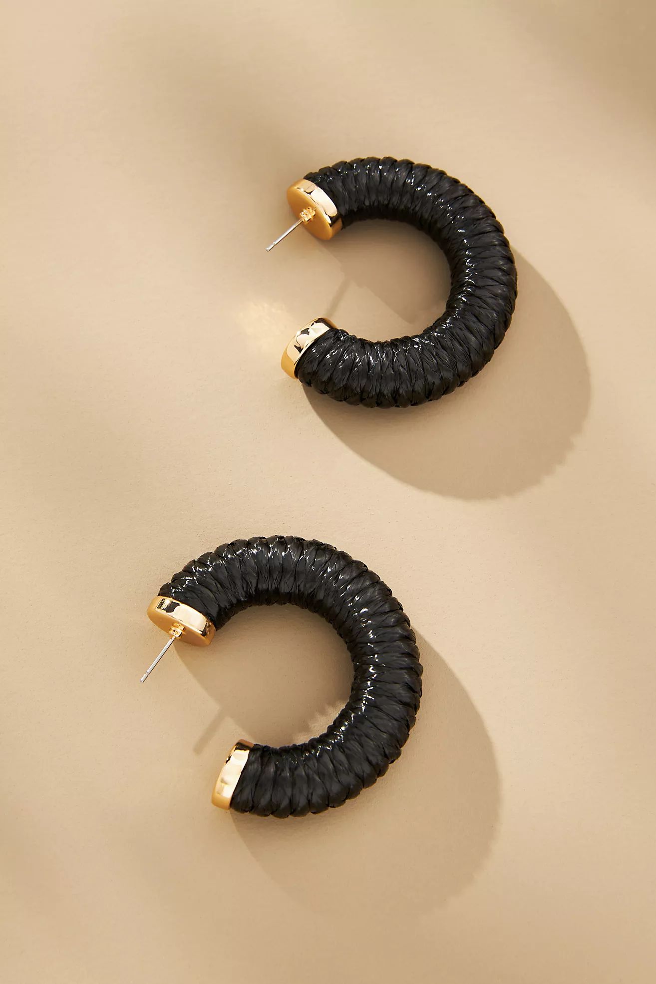 Large Raffia Hoop Earrings | Anthropologie (US)